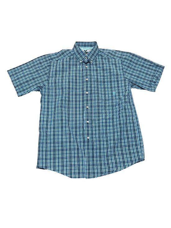 Ariat Other - Ariat Pro Series Shirt Sz M Blue Plaid Button-Up Short Sleeve Cotton Blend